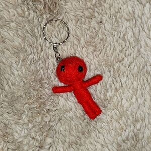 Red Voodoo Doll Keychain